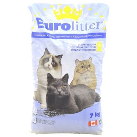 Комкующийся наполнитель Eurolitter Baby Powder 7 кг