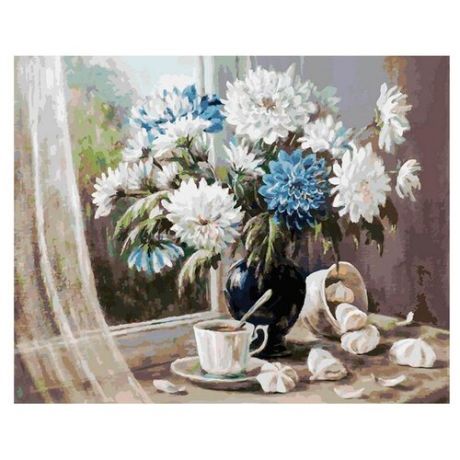 Белоснежка Картина по номерам "Хризантемы - цветы запоздалые" 40х50 см (147-AB)