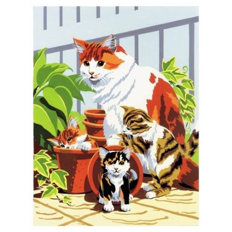 Royal & Langnickel Картина по номерам "Кошка с котятами" 22х29 см (PJS 31)