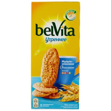 Печенье Belvita Утреннее мультизлаковое, 225 г