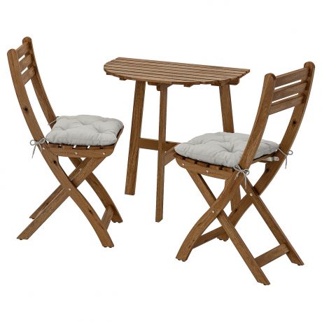 IKEA - АСКХОЛЬМЕН Стол+2 складных стула, д/сада