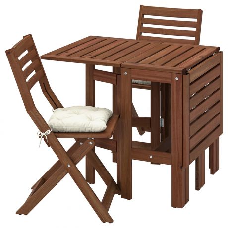 IKEA - ЭПЛАРО Стол+2 складных стула,д/сада