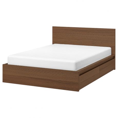 IKEA - МАЛЬМ Высокий каркас кровати/4 ящика