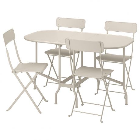 IKEA - САЛЬТХОЛЬМЕН Стол+4 складных стула, д/сада