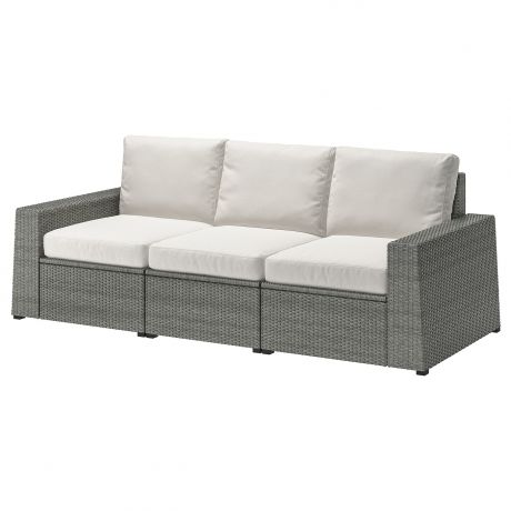 IKEA - СОЛЛЕРОН 3-местный модульный диван, садовый