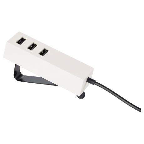 IKEA - ЛЁРБИ Зарядное устройство USB, с зажимом