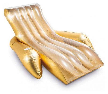 Шезлонг надувной Золотой блеск, 175х119х61 см. Intex