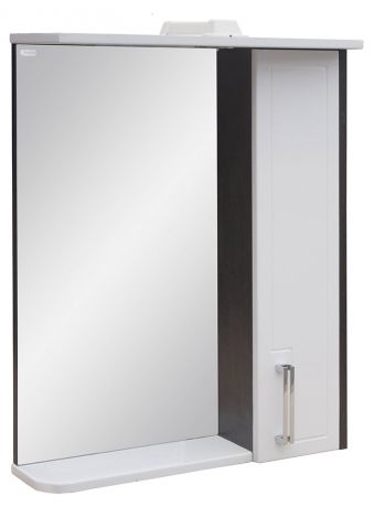 Зеркало «Мираж 60» Doratiz правое, с подсветкой, венге/белый, со шкафчиком, с подсветкой