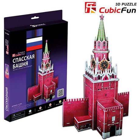 CubicFun Пазл 3D "Спасская башня", 33 детали, CubicFun