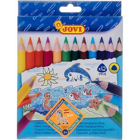 JOVI Цветные карандаши Jovi Maxi, 12 цветов