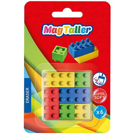 MagTaller Ластик MagTaller Form, 6 шт
