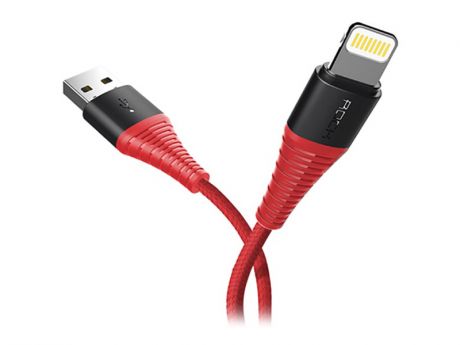 Аксессуар Rock Hi-Tensile USB - Lightning 1.2m Red RCB0557