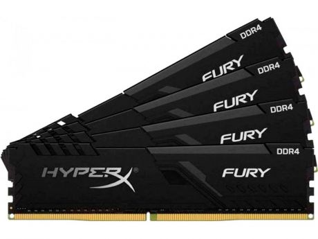 Модуль памяти Kingston HyperX Fury Black DDR4 DIMM 3200MHz PC-25600 CL16 - 64Gb KIT (4x16Gb) HX432C16FB3K4/64