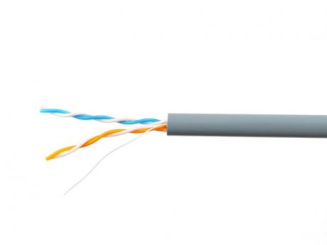 Сетевой кабель SkyNet Light UTP indoor 2x2x0.46 Fluke Test cat.5e 100m Grey CSL-UTP-2-CU/100