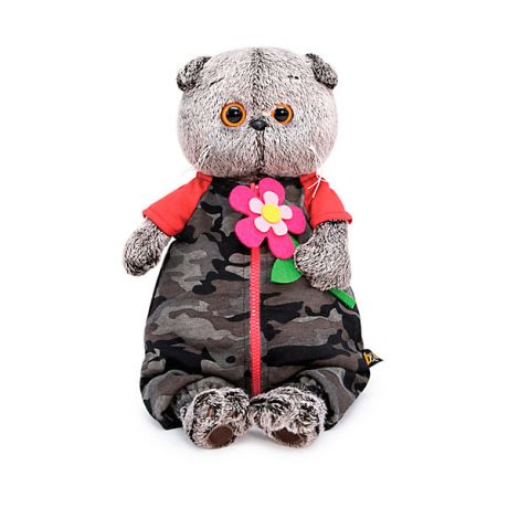 Budi Basa Одежда для мягкой игрушки Budi Basa Комбинезон на молнии к ярко-розовому цветку из фетра, 30 см