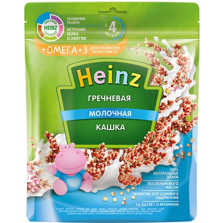 Heinz Каша Heinz молочная гречневая с Омега 3, с 4 мес