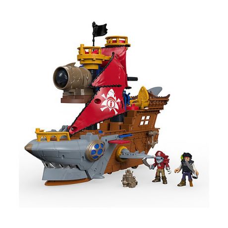 Mattel Игровой набор Imaginext Пиратский корабль "Акула"