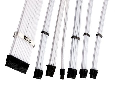 Аксессуар Комплект кабелей-удлинителей для БП 1stPlayer 1x24-pin ATX 350mm WHT-001