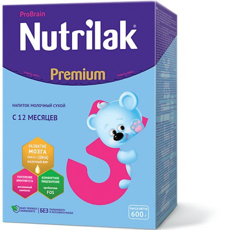 Nutrilak Молочный напиток Nutrilak Premium 3, с 12 мес, 600 г