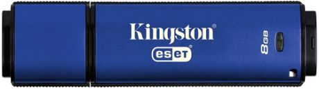 USB флешка Kingston DataTraveler Vault Privacy 3.0 8Gb Blue (DTVP30AV/8GB) USB 3.0 / 165 Мб/с / 22 Мб/с