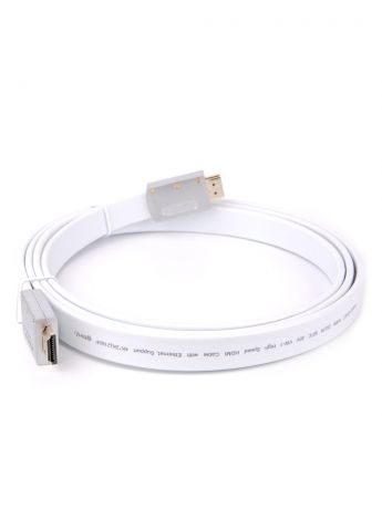 Кабель HDMI AOpen ACG568F-S-1.8M, ver 2.0, 1.8 м, серебряно-белый Flat