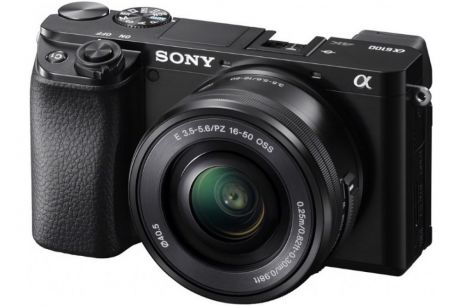 Фотоаппарат Sony Alpha ILCE-6100LB kit 16-50mm (ILCE6100LB.CEC) Black 24.2 Mp, 23.5 x 15.6 мм / 6000 x 4000 / экран 3.0" / 396 г