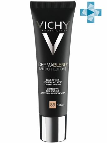 Vichy Дермабленд Тональная основа с высоким покрытием 3D Тон 35, 30 мл (Vichy, Dermablend)