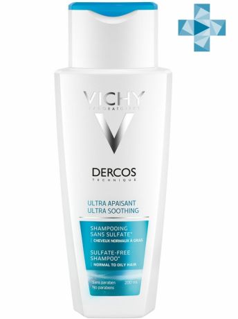Vichy Шампунь успокаивающий для чувствительной кожи головы, для нормальных волос 200 мл (Vichy, Dercos)