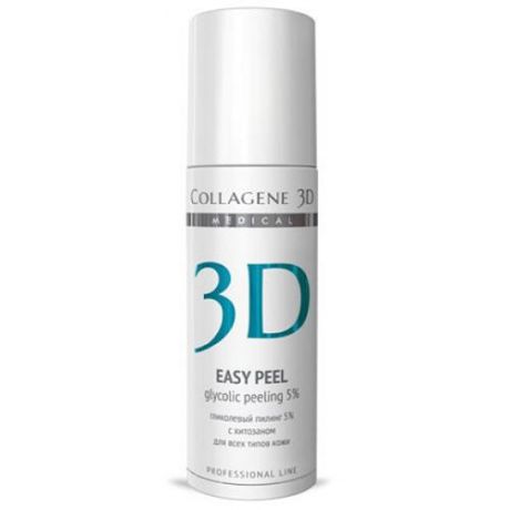 Collagene 3D Гель- пилинг для лица Easy Peel с хитозаном на основе гликолевой кислоты 5% (pH 3,2), 130 мл (Collagene 3D, Peeling)