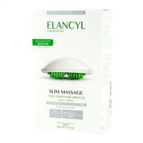 Elancyl Элансиль Гель-концентрат 200 мл для антицеллюлитного массажа с массажером (Elancyl, Cellu Slim)
