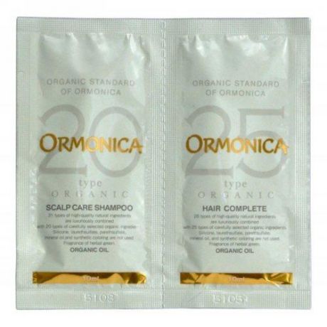Ormonica Мини-набор: органический шампунь и бальзам для ухода за волосами и кожей головы 2*10 мл (Ormonica, Для волос)