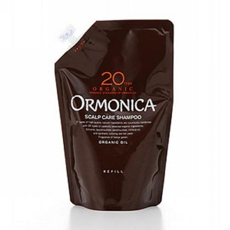 Ormonica Органический шампунь для ухода за волосами и кожей головы запасной блок 400 мл (Ormonica, Для волос)