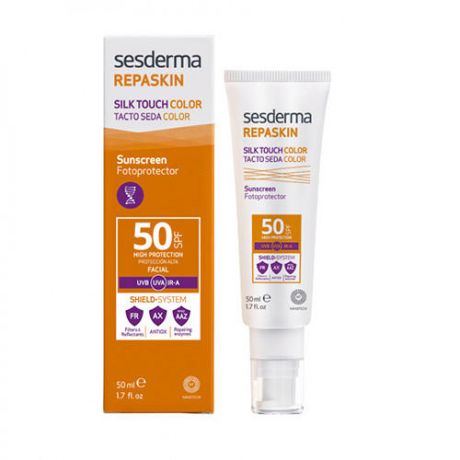 Sesderma Средство солнцезащитное тонирующее с нежностью шелка для лица SPF 50 Repaskin, 50 мл (Sesderma, Repaskin)