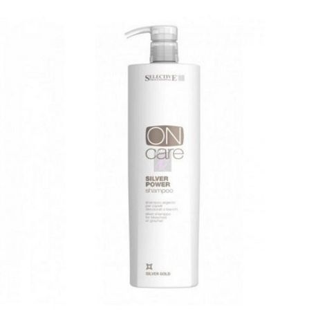 Selective Серебряный шампунь для обесцвеченных или седых волос Silver Power Shampoo 1000 мл (Selective, Silver Gold)