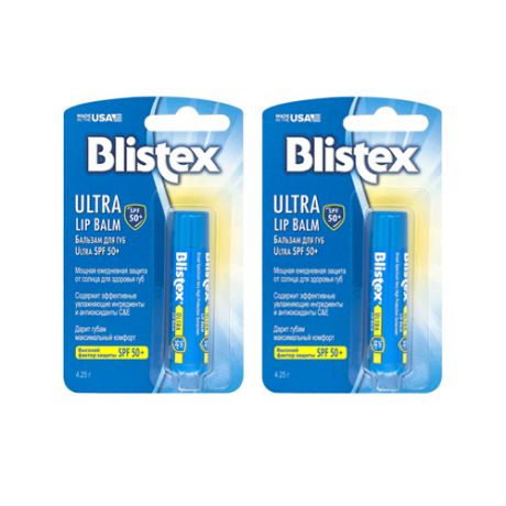 Blistex Комплект Бальзам для губ Ultra SPF 50, 2х4,25 гр. (Blistex, Blistex уход за губами)
