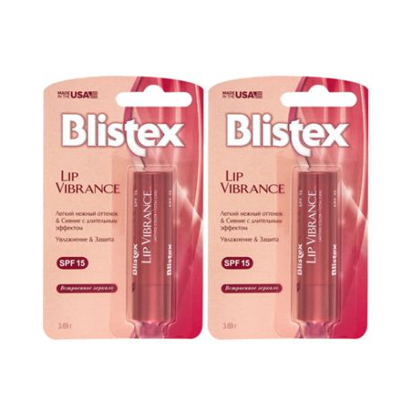 Blistex Комплект Бальзам для губ Lip Vibrance 2х3,69 гр. (Blistex, Blistex уход за губами)