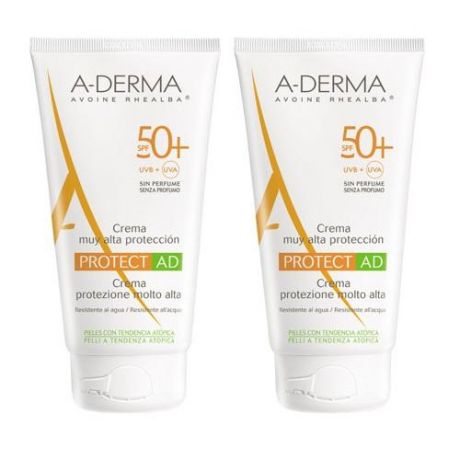 A-Derma Комплект Протект AD Солнцезащитный крем SPF 50+, 2х150 мл (A-Derma, Protect)