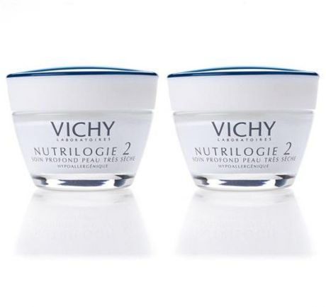 Vichy Комплект Крем-уход глубокого действия для очень сухой кожи Нутриложи 2, 2 шт. по 50 мл (Vichy, Nutrilogie)