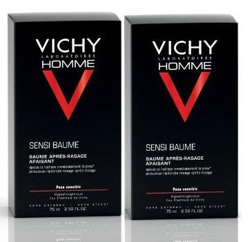 Vichy Комплект Бальзам смягчающий после бритья для чувствительной кожи Sensi Baume Ca,2 шт. по 75 мл (Vichy, Vichy Homme)