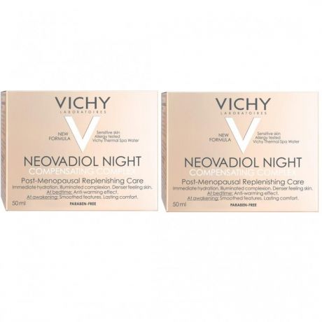 Vichy Комплект Неовадиол Компенсирующий комплекс ночной, 2 шт. по 50 мл (Vichy, Neovadiol)