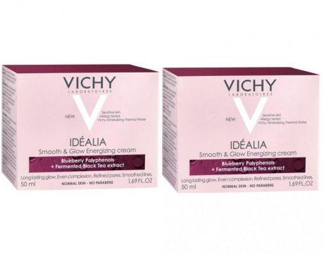 Vichy Комплект Идеалия Дневной крем-уход для нормальной и комбинированной кожи, 2 шт. по 50 мл (Vichy, Idealia)