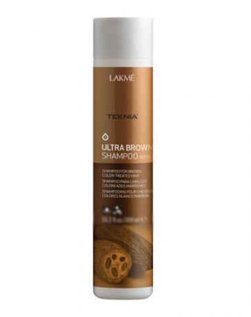 Lakme Ultra brown Шампунь для поддержания оттенка окрашенных волос "Коричневый" 100 мл (Lakme, Teknia)