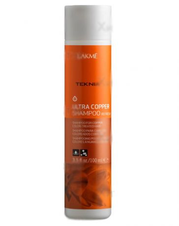 Lakme Ultra copper Шампунь для поддержания оттенка окрашенных волос "Медный" 100 мл (Lakme, Teknia)