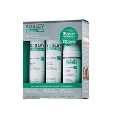 Bosley Система Зеленая для нормальных/тонких неокрашенных волос 150 мл+150 мл+100 мл (Bosley, BosDefense)