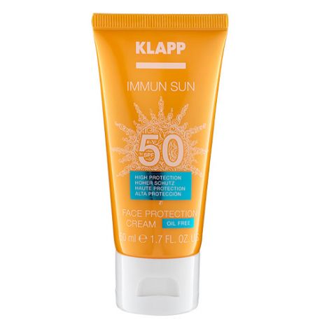 Klapp Солнцезащитный крем для лица SPF50, 50 мл (Klapp, Immun Sun)