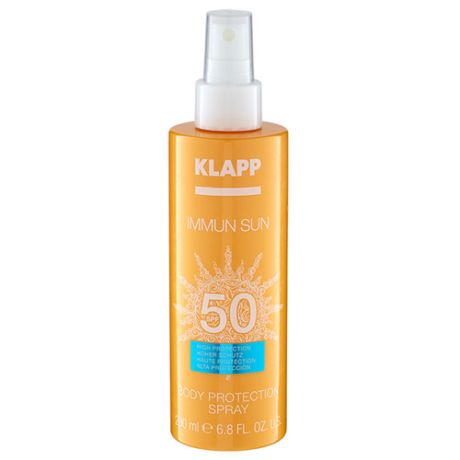 Klapp Солнцезащитный спрей для тела SPF50, 200 мл (Klapp, Immun Sun)