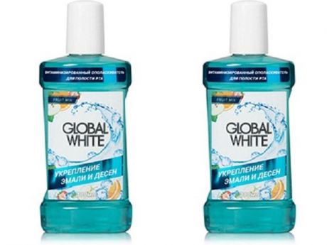 Global white Набор Витаминизированный ополаскиватель 300 мл*2 штуки (Global white, Ополаскиватели)