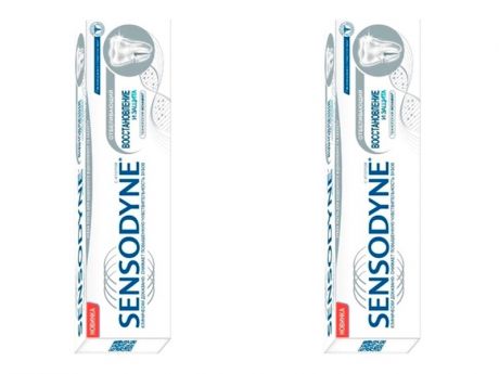 Sensodyne Набор Зубная паста "Восстановление и Защита отбеливающая", 75 мл*2 штуки (Sensodyne, Зубные пасты)
