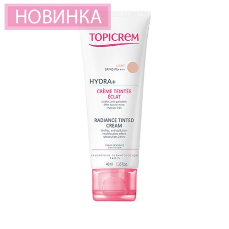 Topicrem Тональный крем с эффектом сияния Light, 40 мл (Topicrem, HYDRA +)