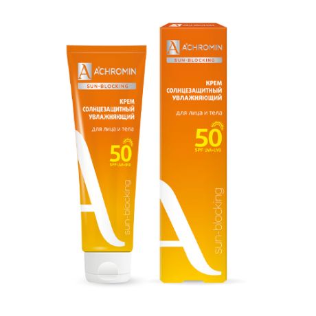 Achromin Солнцезащитный крем экстра защита для лица и тела SPF 50, 100 мл (Achromin, Sun Blocking)